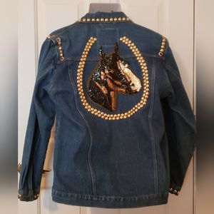 Gitano studded denim jacket M